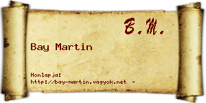 Bay Martin névjegykártya
